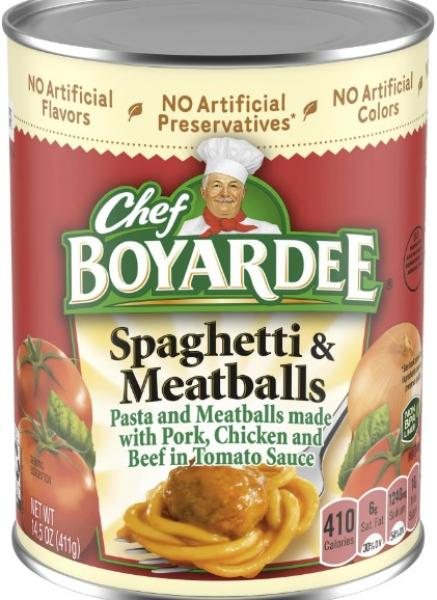 CHEF BOYARDEE 'Spaghetti & Meatballs' Pasta & Meatballs in Tomato Sauce 411 gr